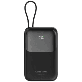CANYON power bank OnPower 101 built-in cable 10000 mAh PD22.5W Black