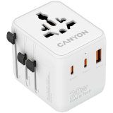 CANYON Travel Adapter OnTour 20 EU/UK/US/AUS 20W  White