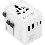 CANYON Travel Adapter OnTour 70 EU/UK/US/AUS 70W White