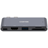 CANYON hub DS-5 5in1 Thunderbolt 3 4k Space Grey
