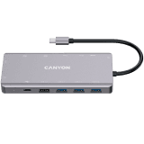 CANYON hub DS-12 13in1 4k USB-C Dark Grey
