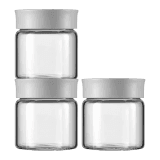 BUYDEEM Glass storage box 200ml x3, model CS1001, color Nordic Grey