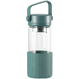 BUYDEEM Glass Tea Bottle 300 ml, model DG42, color Cozy Greenish