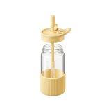 BUYDEEM Portable Glass Straw Bottle 550ml, model DG425, color Mellow Yellow
