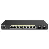 Wireless Management 20AP 8-port GbE PoE.af Switch 61.6W 2GbE 2SFP smart+ DT (Network Switch, Power Adapter (48V/1.75A)