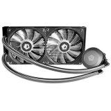Cooler procesor cu lichid ID-Cooling Frostflow 240, sistem pre-umplut cu lichid, putere de racire de pana la 250W TDP, 2x 120mm Hydraulic Bearing fan (700-1800 RPM, 74.5 CFM, 18-35.2 dBA, 2.15 mmH2O, PWM), pompa silentioasa (Ceramic Bearing