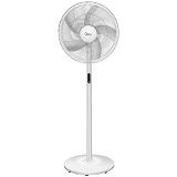 Stand fan, 48W, 40cm, 8 Speeds, 8H timer, LED display, electric control with remote, 3-in-1: Stand/Table/Table+Stand, control panel on rear motor cover, air flow: 41m³/min, noise level: 38-65 dB, Oscillation  85°, Tilting, 41m³/min, sleep mode