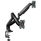 ONKRON Dual Monitor Desk Mount Stand for 13 to 32-Inch LCD LED Monitors up to 9 kg, Black