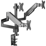 ONKRON Triple Monitor Desk Mount Stand for 13-32-Inch LCD LED Screens up to 8 kg, Black