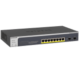 Netgear 8x 10/100/1000 ports Smart Managed Switch with PoE+ 75W, with 2 dedicated Gigabit SFP, Fan-less
