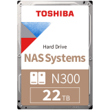 HDD NAS TOSHIBA N300 22TB CMR, 3.5'', 512MB, 7200RPM, SATA, TBW: 180