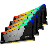 Kingston 64GB 3200MT/s DDR4 CL16 DIMM (Kit of 4) 1Gx8 FURY Renegade RGB