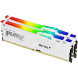 Kingston 64GB 5600MT/s DDR5 CL36 DIMM (Kit of 2) FURY Beast White RGB EXPO