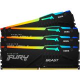 Kingston DRAM 64GB 5600MT/s DDR5 CL40 DIMM (Kit of 4) FURY Beast RGB XMP