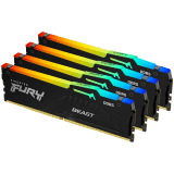 Kingston DRAM 64GB 6000MT/s DDR5 CL40 DIMM (Kit of 4) FURY Beast RGB XMP