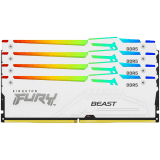 Kingston DRAM 64GB 6000MT/s DDR5 CL40 DIMM (Kit of 4) FURY Beast White RGB XMP