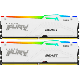 Kingston 64GB 6400MT/s DDR5 CL32 DIMM (Kit of 2) FURY Beast White RGB EXPO