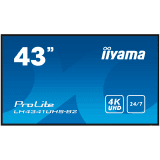 IIYAMA LFD LH4341UHS-B2 43" Professional Digital Signage display with 4K UHD resolution and 24/7 3840x2160 16:9 500cd
