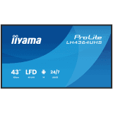 IIYAMA LFD LH4364UHS-B1AG 43'' UHD VA 3840 x 2160 60Hz 500 cd 4000:1 6.5ms Android 14OS iiSignage2 (CMS/DMS), iiShare, iiControl, Landscape and Portrait, Speakers 2x 10W, 2x HDMI, 1x USB-C, 15W PD, USB 2.0 x2, WiFi, LAN