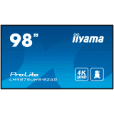 IIYAMA LFD LH9875UHS-B2AG  98" 4K UHD Professional Digital Signage display featuring Android OS, iiSignage² and OPS PC slot landscape, portrait Android 11 OS, iiSignage², FailOver, EShare