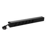 Legrand - 19" PDU LCS3 - 1 U - 6 x 2P+E - German standard.3 m power supply cord with 16 A 2P+E German plug.6