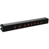 LEGRAND PDU 19"  1U aluminium profile / 6 C13 outlets + 2 C19 outlets with cord locking system