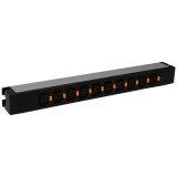 LEGRAND PDU 19" 1U aluminium profile / 10 C13 outlets with cord locking system, IEC 60320 standard