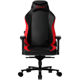 LORGAR Embrace 533, Gaming chair, PU eco-leather, 1.8 mm metal frame, multiblock mechanism, 4D armrests, 5 Star aluminium base, Class-4 gas lift, 75mm PU casters, Black + red