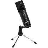 LORGAR Soner 313, Gaming Microphones, Black, USB condenser microphone with Volume Knob & Echo Kob