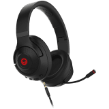 Lorgar Noah 501, gaming bluetooth headset with microphone, BT 5.3 JL7006, battery 1000mAh, type-C charging cable 0.8m, audio cable 1.5m, size:195*185*80mm, 0.28kg. Black