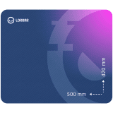 Lorgar Main 135, Gaming mouse pad, High-speed surface, Purple anti-slip rubber base, size: 500mm x 420mm x 3mm