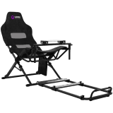 LORGAR FLEX RAF1, Sim Racing Cockpit Advanced, Foldable, 150x72x113 cm-playing, 38x72x126cm-folded, Black