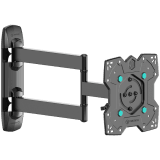 ONKRON Full Motion TV Wall Mount for 17– 43 Inch LCD LED Flat Screens up to 35 kgs, Black