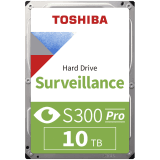 HDD Video Surveillance TOSHIBA S300 PRO 10TB CMR, 3.5'', 512MB, 7200RPM, SATA, 64 cameras, 24/7, TBW: 300