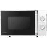 Microwave oven, volume 20L, mechanical control, 800W, 5 power levels, LED lighting, defrosting, cooking end signal, color: White
