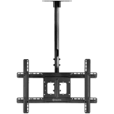 ONKRON Ceiling TV Mount Bracket Height Adjustable for 32 to 80 Inch LED LCD TVs, Black