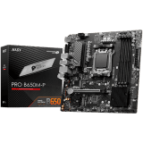 MSI PRO B650M-P,ATX, Socket AM5,AMD B650, 4xDDR5, Dual Channel DDR5 up to 7200+(OC)MHz,1x PCIe 4.0/3.0 x16 slot,2x M.2 slots,2x USB 3.2 Gen 2 (1x Type-C),2x USB 3.2 Gen 1,4x USB 2.0,1x HDMI,1x DP,2.5G LAN,7.1 Audio,3y warranty