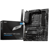 MSI PRO B760-P WIFI DDR4, ATX, Socket 1700, Dual Channel DDR4 5333(OC)MHz, 2x PCIe x16 slots, 2x M.2 slots, 1x HDMI, 1x DP, 1x USB 3.2 Gen 2x2 Type-C, 3x USB 3.2 Gen 2, 4x USB 2.0, 7.1 HD Audio, 2.5Gbps LAN, WI-FI 6E, BT, 3Y