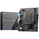 MSI PRO H610M-E DDR4, Micro-ATX, Socket 1700, Dual Channel DDR4 3200(OC)MHz, 1x PCIe x16 slots, 1x M.2 slots, 1x HDMI