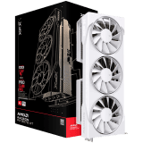 XFX Swift AMD Radeon RX 9070XT White Triple fan Gaming Edition with 16GB GDDR6 HDMI 3xDP, AMD RDNA 4