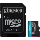 Kingston 128GB microSDXC Canvas Go Plus Gen4 200MB/s A2 U3 V30 Card + Adapter