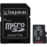 Kingston 64GB microSDXC Industrial C10 A1 pSLC Card + SD Adapter
