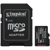 Kingston 512GB microSDXC Canvas Select Plus Gen3 150MB/s A1 Card + Adapter