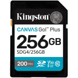 KINGSTON 256GB SDXC Canvas Go Plus Gen4 200MB/s C10 UHS-I U3 V30