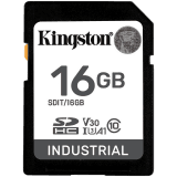 Kingston 16GB SDHC Industrial -40C to 85C C10 UHS-I U3 V30 A1 pSLC