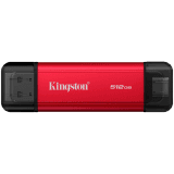 Kingston 512GB Dual USB-A/C Portable SSD, Up to 1050MB/s USB 3.2 Gen 2