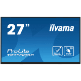 IIYAMA Monitor LED T2755QSC-B1  27” Optical Bonded PCAP 10pt IPS Edge to edge glass 2560 x 1440 @75Hz 400 cd/m² HDMI DP USB Hub Tilt angle	15° up; 70° down