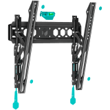 ONKRON Tilting TV Wall Mount for 35 to 65-inch Flat Panel TVs Digital Panels 60 kg TM5 Black