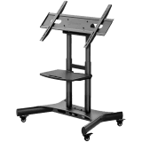 ONKRON Tilting Mobile TV Stand for 50'' – 83 Inch LCD LED OLED TV Screens & Touch Panels Rolling TV Cart on Wheels with