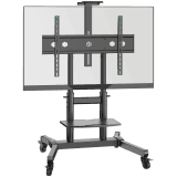 ONKRON Mobile TV Stand Rolling TV Cart for 50"-90" Screens up to 90 kg, Black